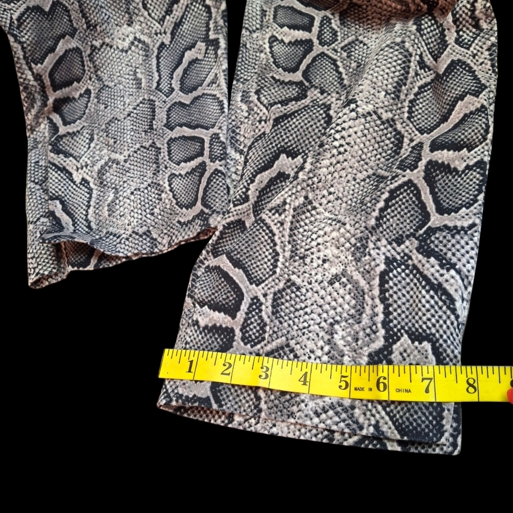 Michael Kors Snakeskin Print Cotton Stretchy Ankle Pants Women Size 16 - Picture 14 of 14
